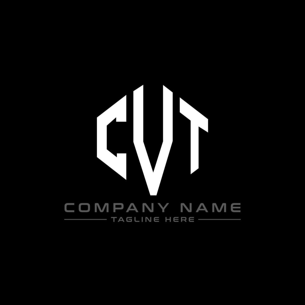 CVT letter logo design with polygon shape. CVT polygon and cube shape logo design. CVT hexagon vector logo template white and black colors. CVT monogram, business and real estate logo.