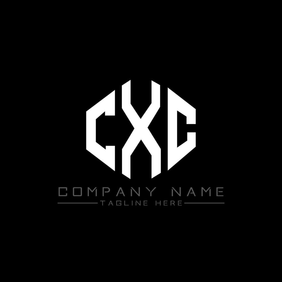 diseño de logotipo de letra cxc con forma de polígono. cxc polígono y diseño de logotipo en forma de cubo. cxc hexágono vector logo plantilla colores blanco y negro. Monograma cxc, logotipo empresarial y inmobiliario.