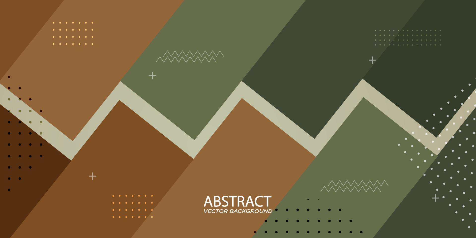 arte geométrico de fondo abstracto en verde, marrón, beige. gráfico de fondo en zigzag de líneas horizontales perfectas para diseño retro u otro vector ads.eps10 moderno