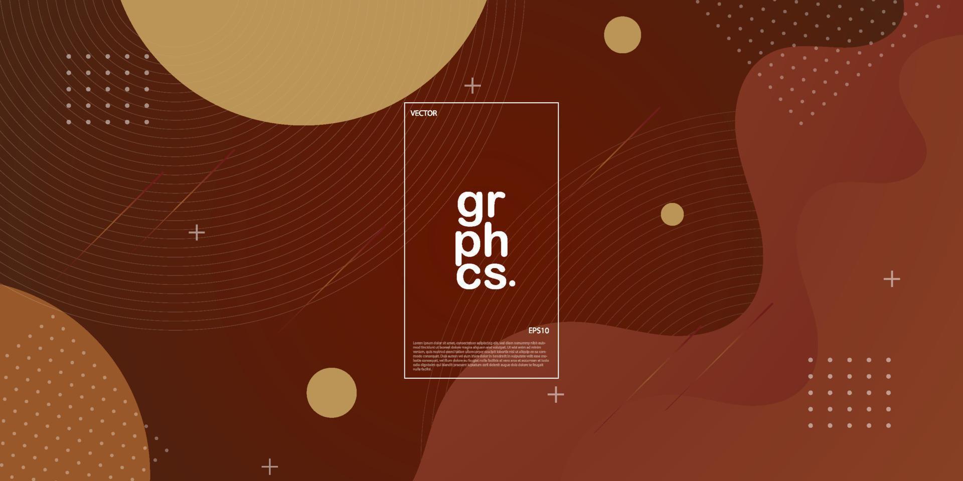 Modern dynamic brown textured background design in 3D style with dark color. EPS10 Vector