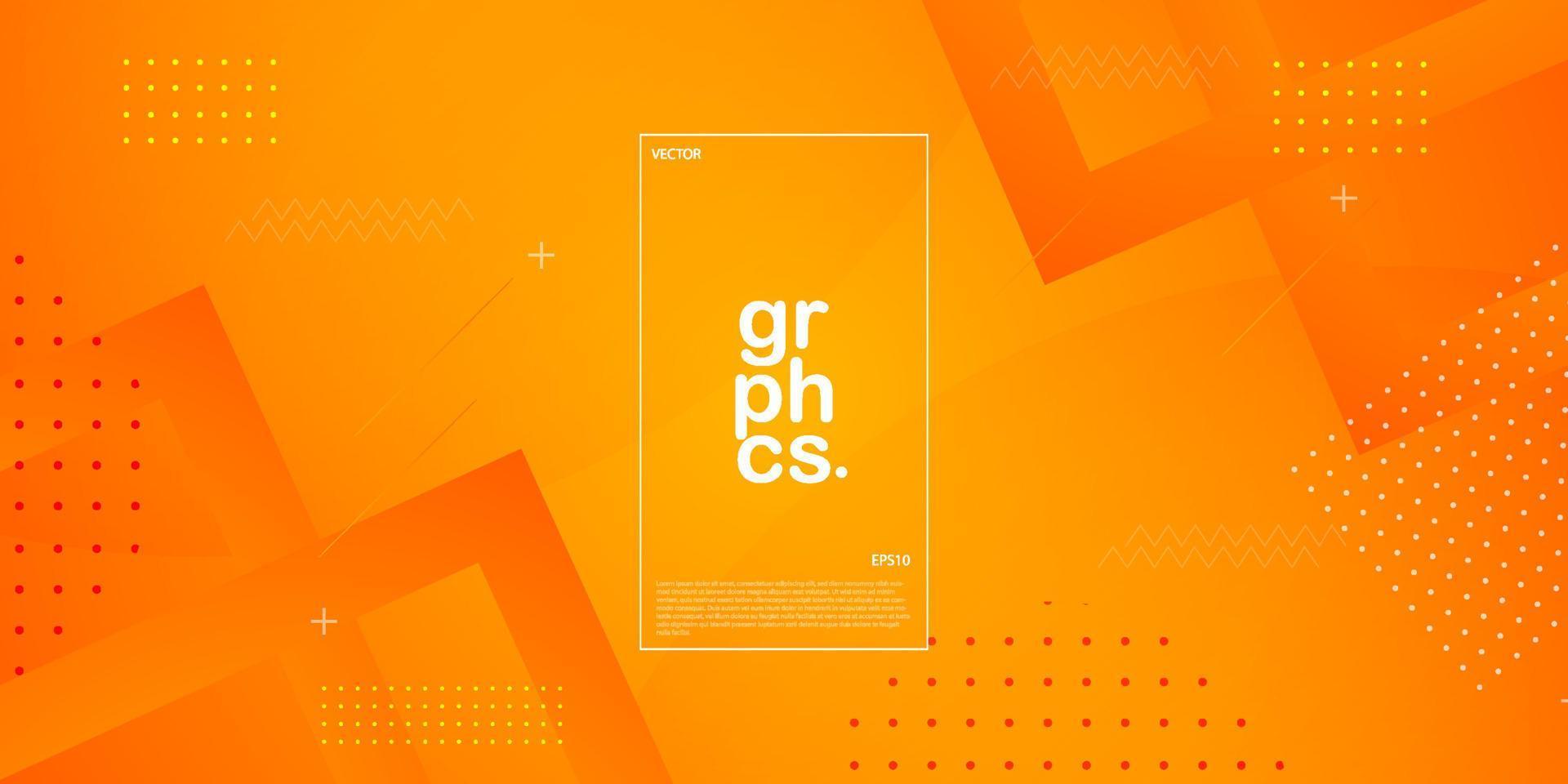 abstract orange background with simple lines.colorful orange design. bright and modern with shadow 3d concept. eps10 vector