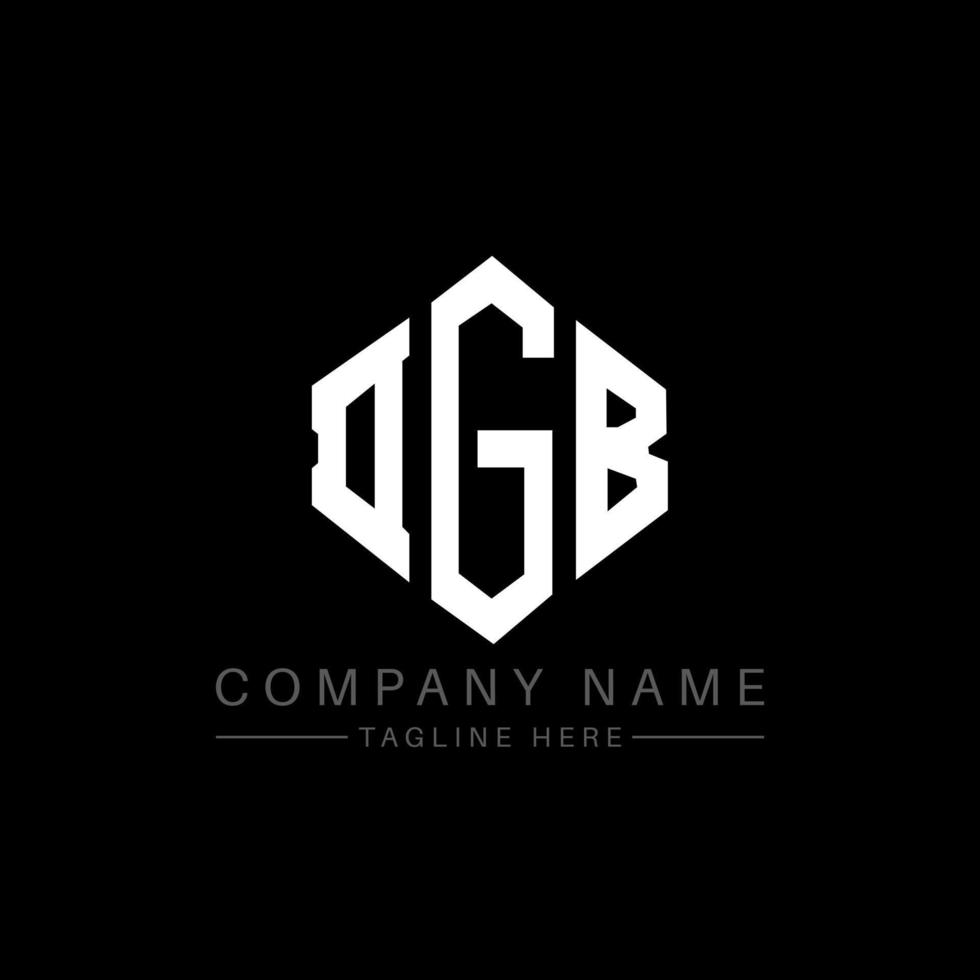 DGB letter logo design with polygon shape. DGB polygon and cube shape logo design. DGB hexagon vector logo template white and black colors. DGB monogram, business and real estate logo.