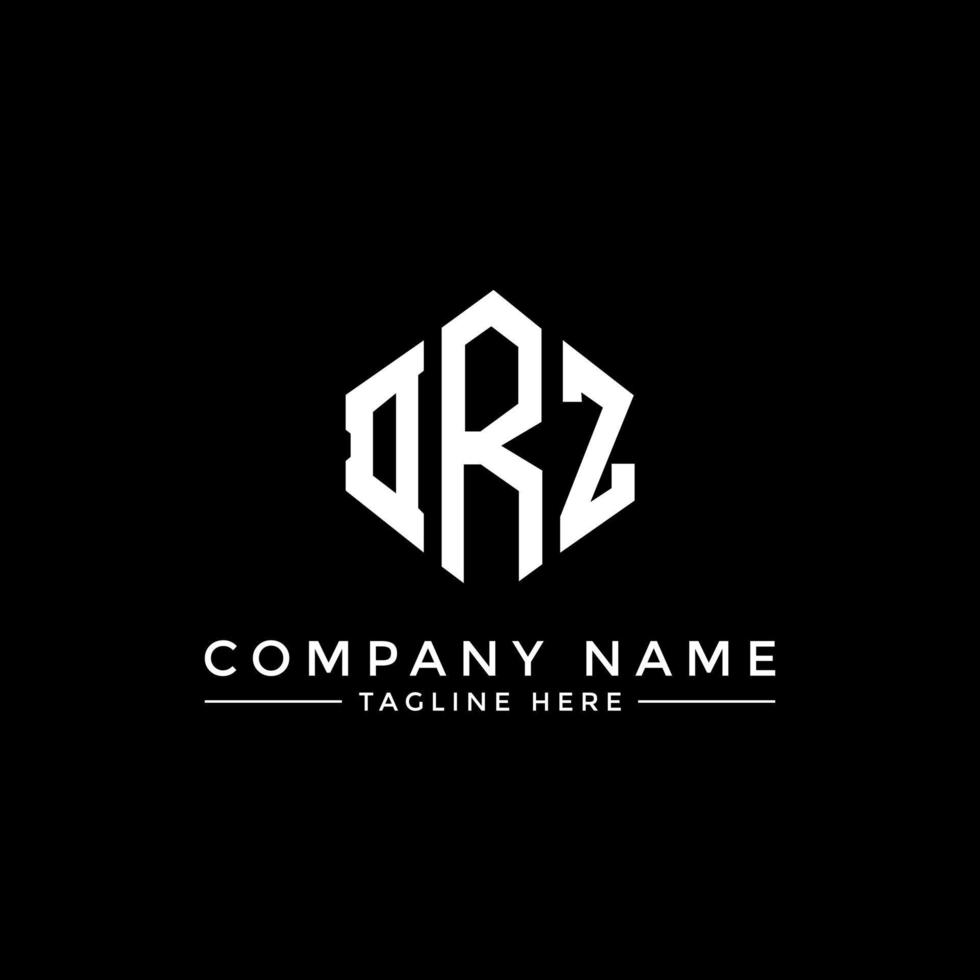 DRZ letter logo design with polygon shape. DRZ polygon and cube shape logo design. DRZ hexagon vector logo template white and black colors. DRZ monogram, business and real estate logo.