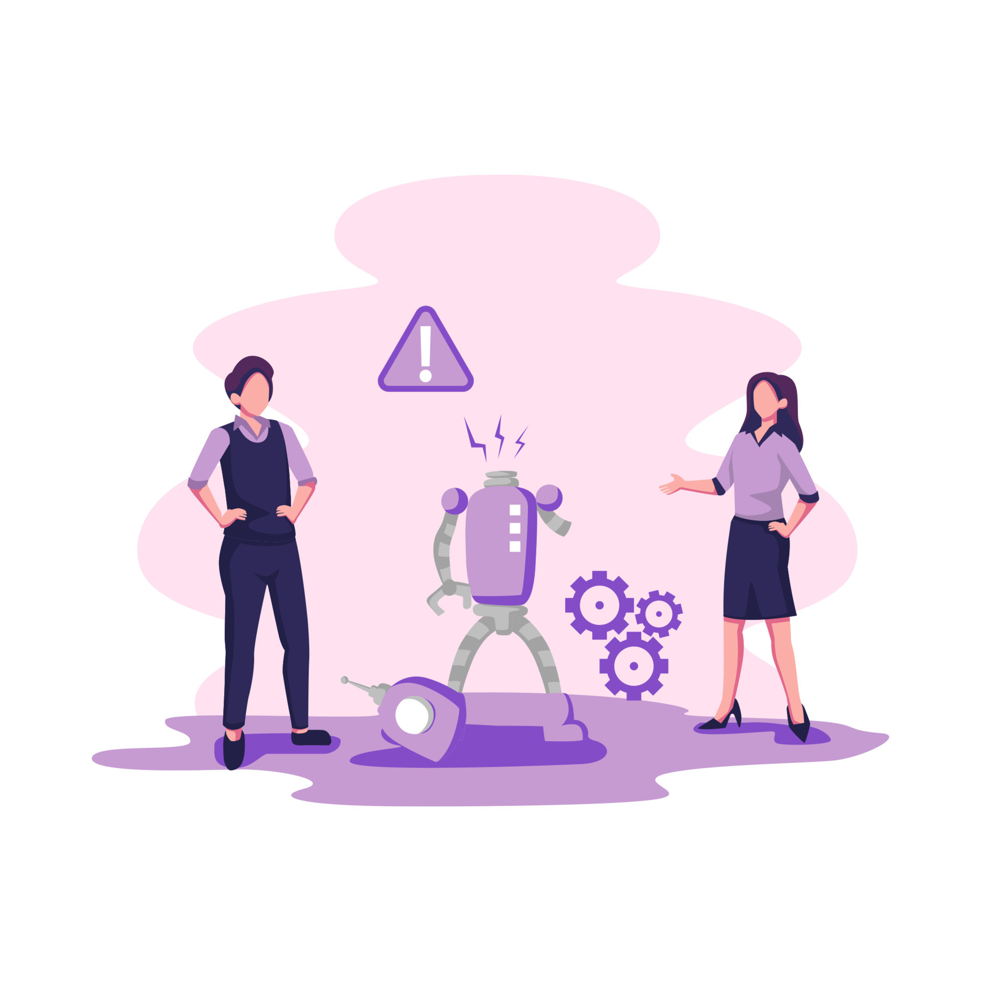 Defective product flat style vector illustration design 8987238 Vector