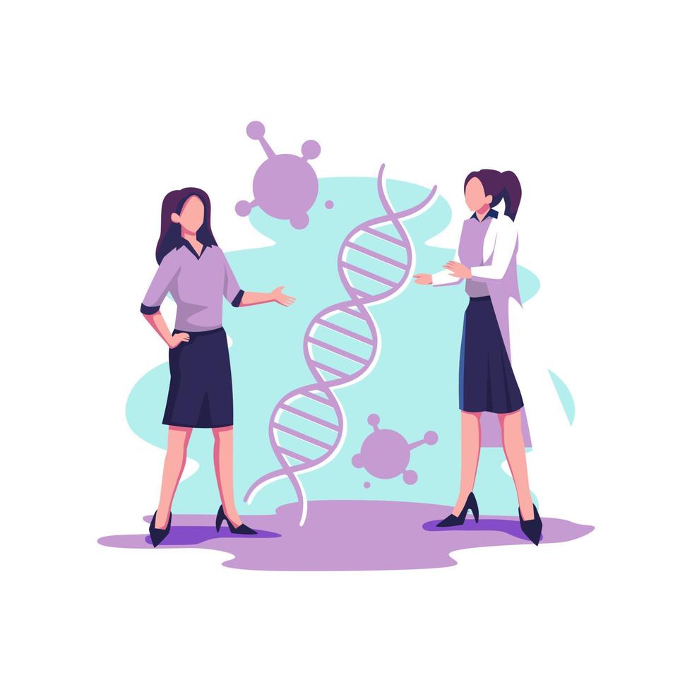 Bioethics flat style illustration vector design