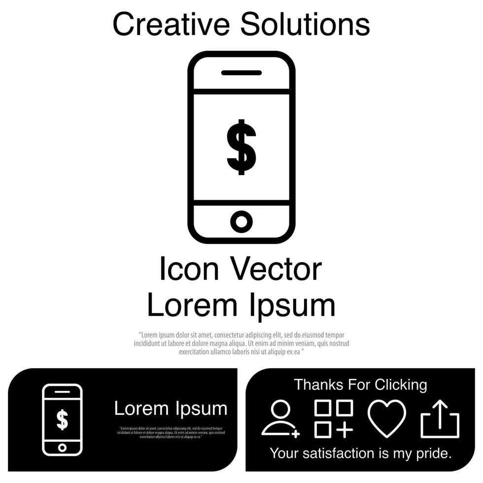 Cellphone With Money Icon EPS 10 vector