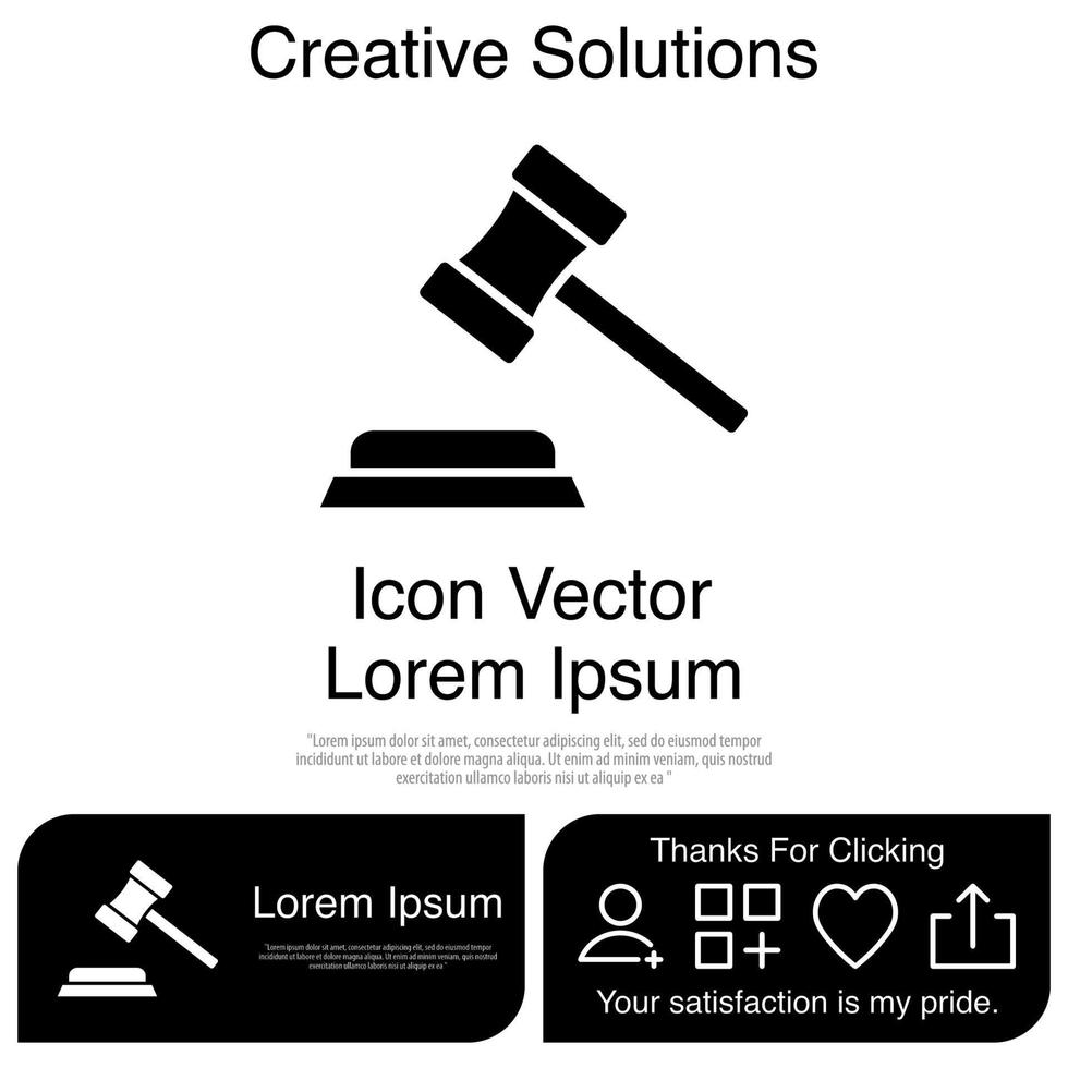 Gavel Icon EPS 10 vector