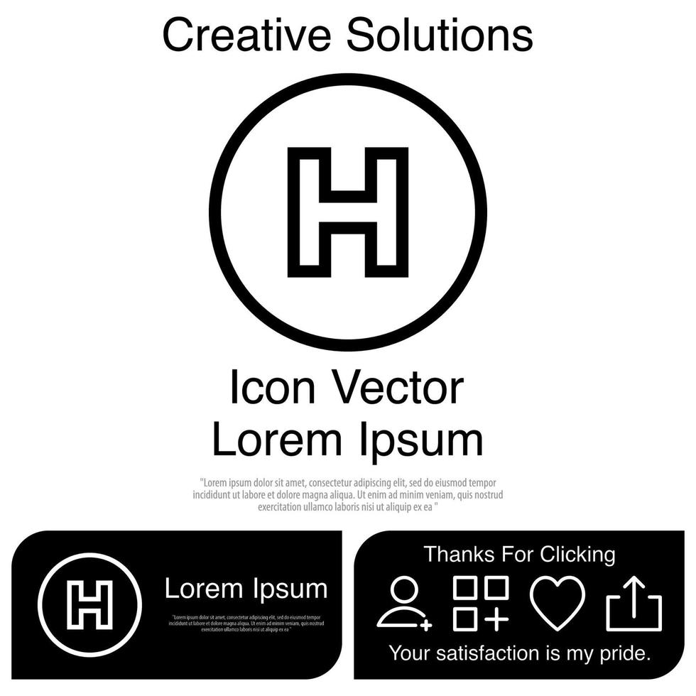 Helipad Icon EPS 10 vector