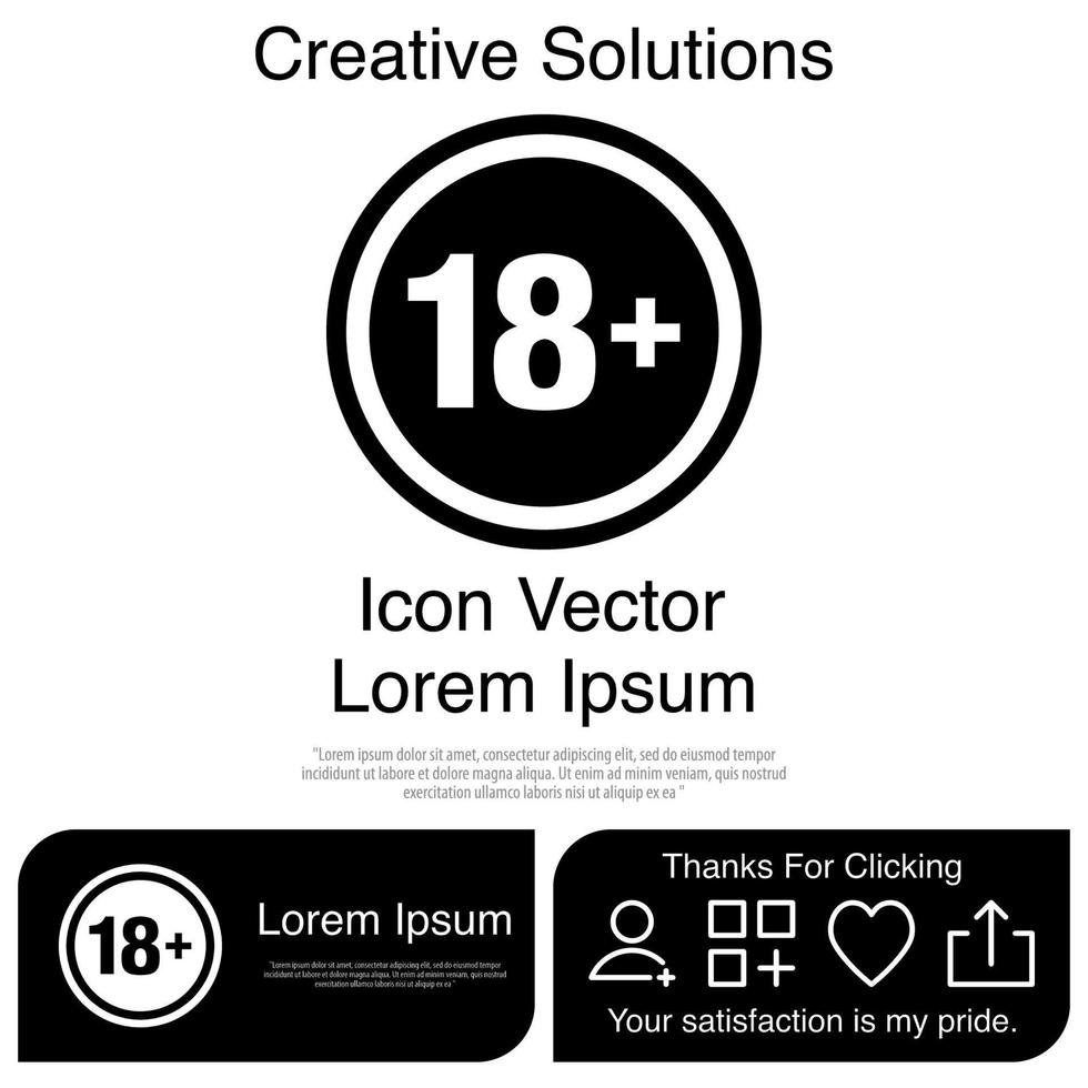 Under 18 Years Icon EPS 10 vector