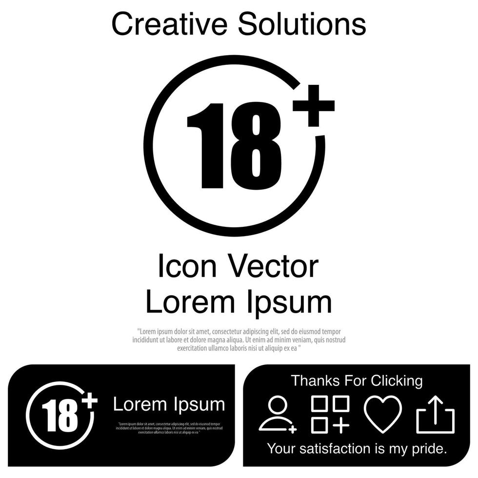 Under 18 Years Icon EPS 10 vector