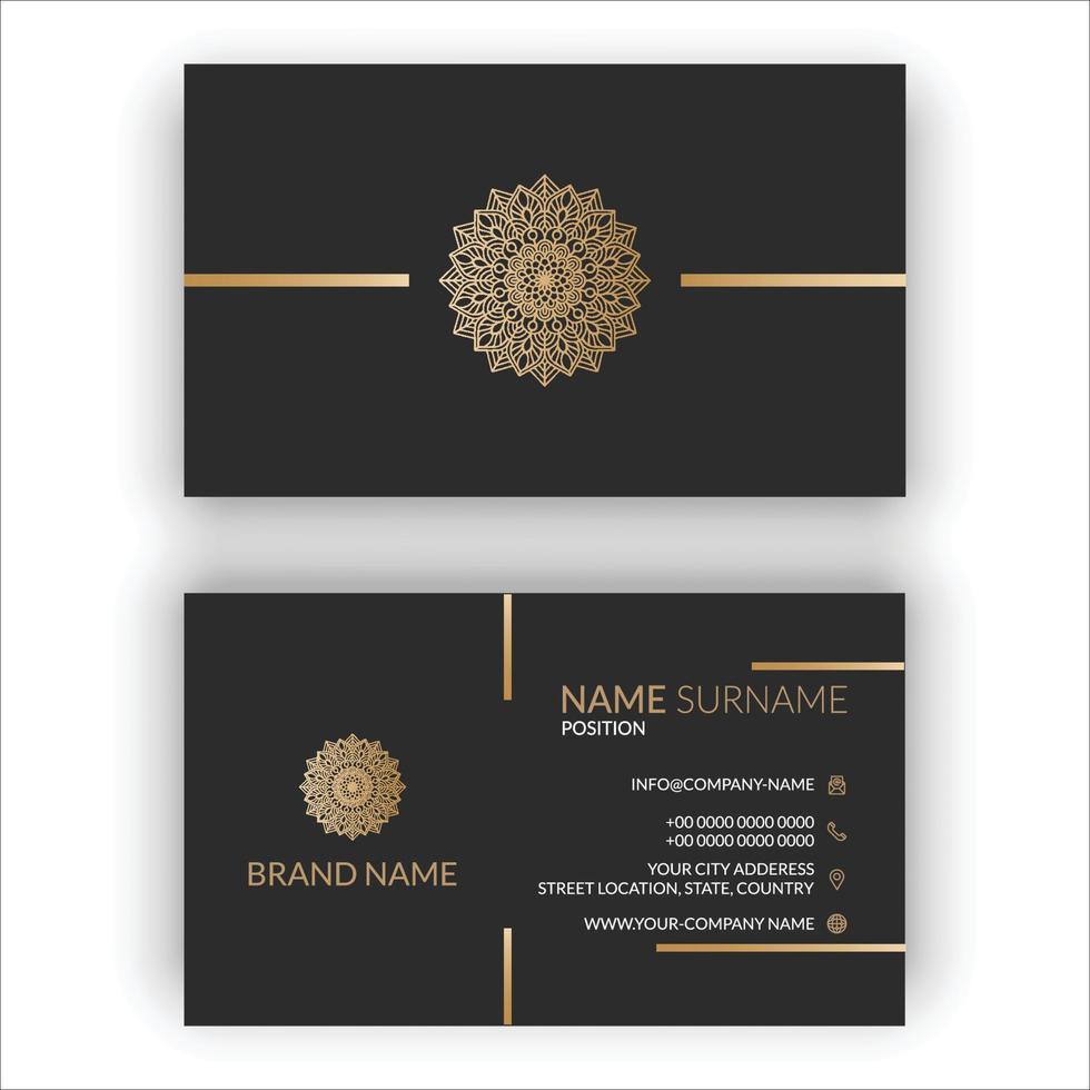 Modern Luxurious Business Card vector