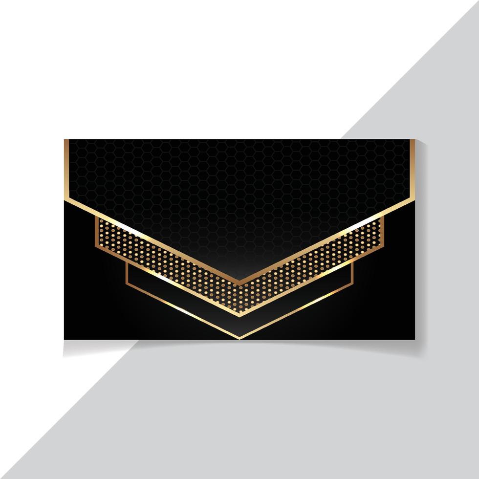 Black and gold color luxury abstract background with glorious lighting vector