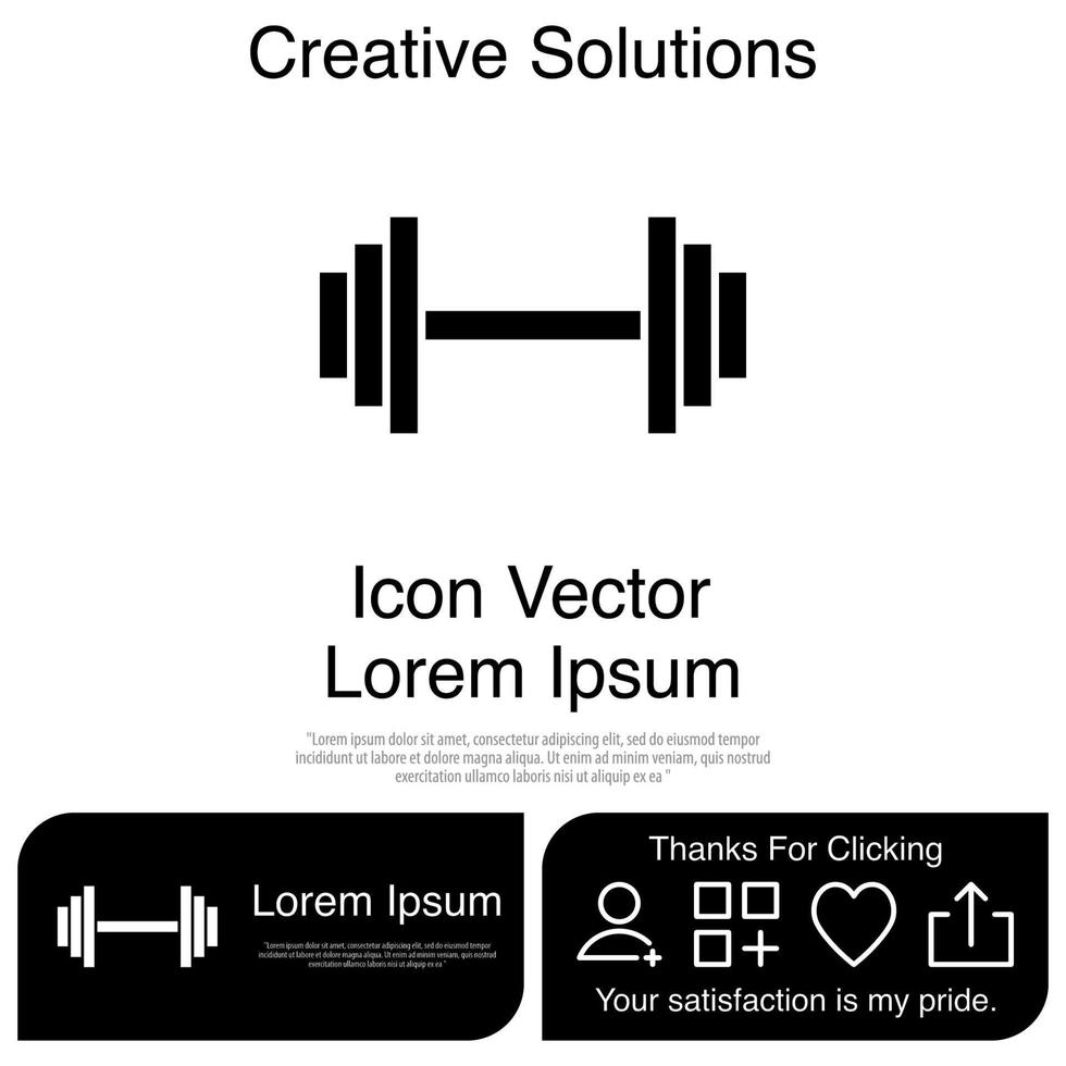 Barbell Icon EPS 10 vector