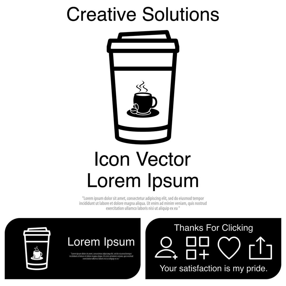 café, papel, icono, eps, 10 vector