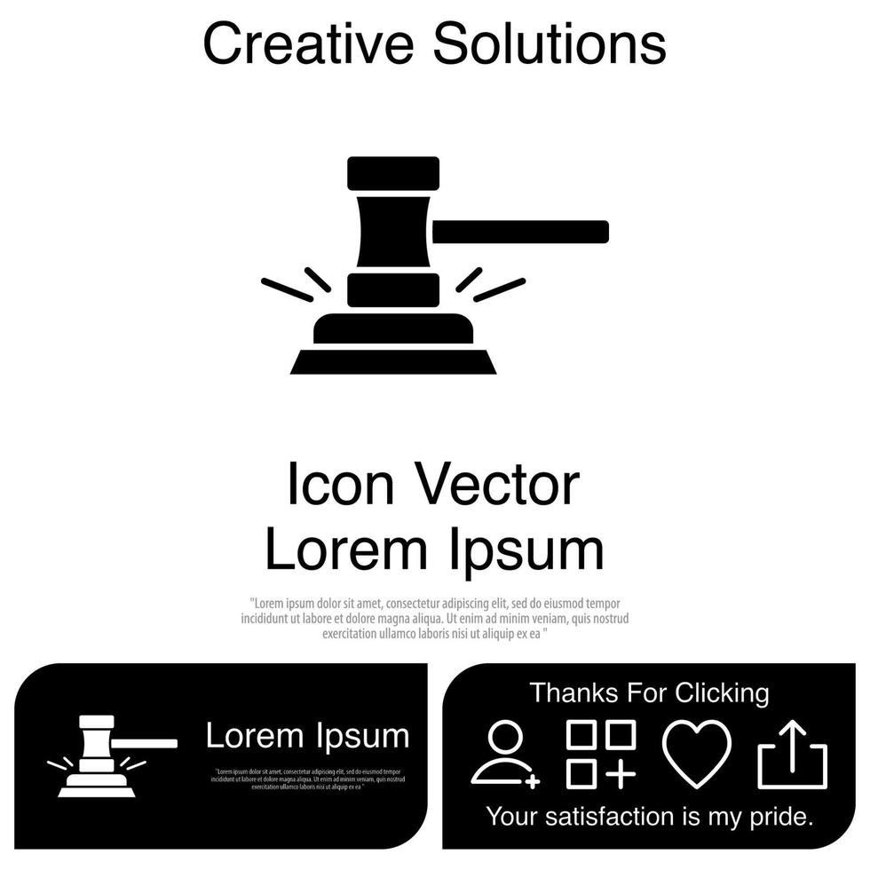 Gavel Icon EPS 10 vector