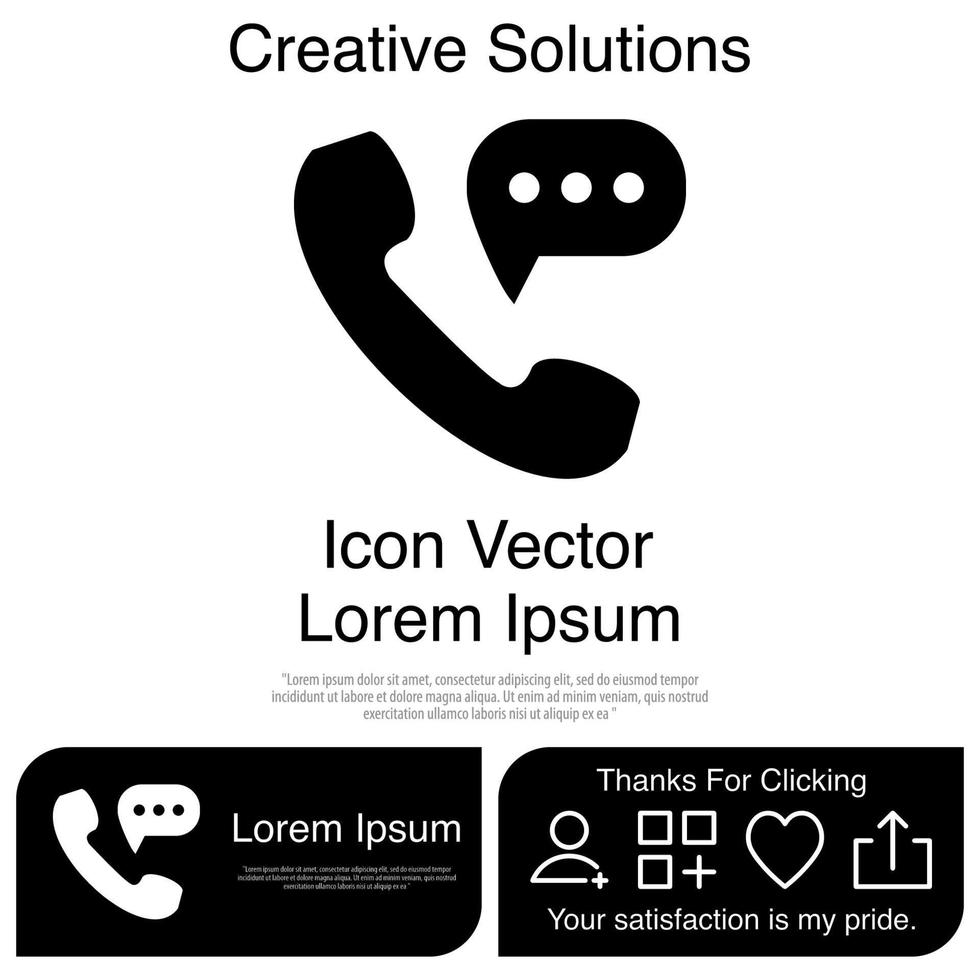 Telephone With Bubble Space Icon EPS 10 vector