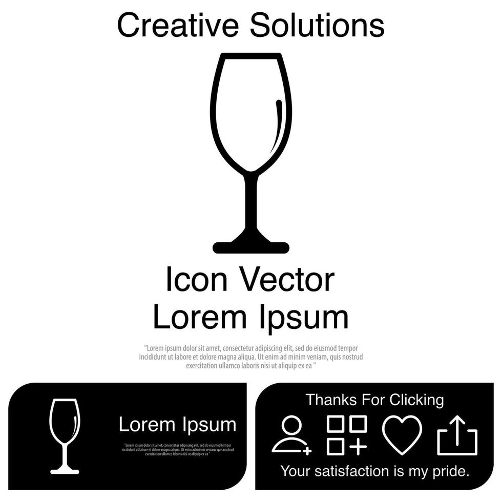 Wine Glass Icon EPS 10 vector