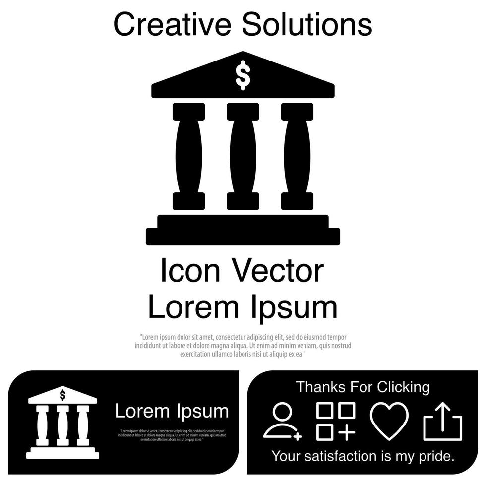 Bank Icon Vector EPS 10