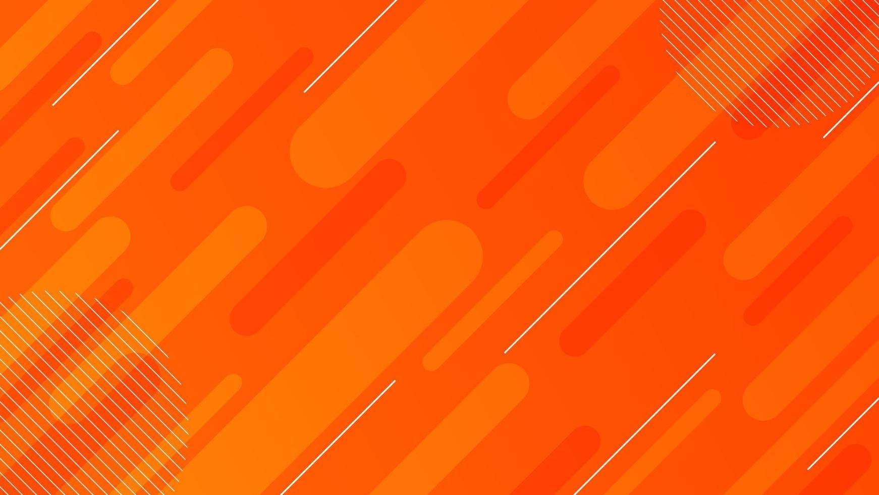 fondo de línea dinámica con fondo degradado naranja vector