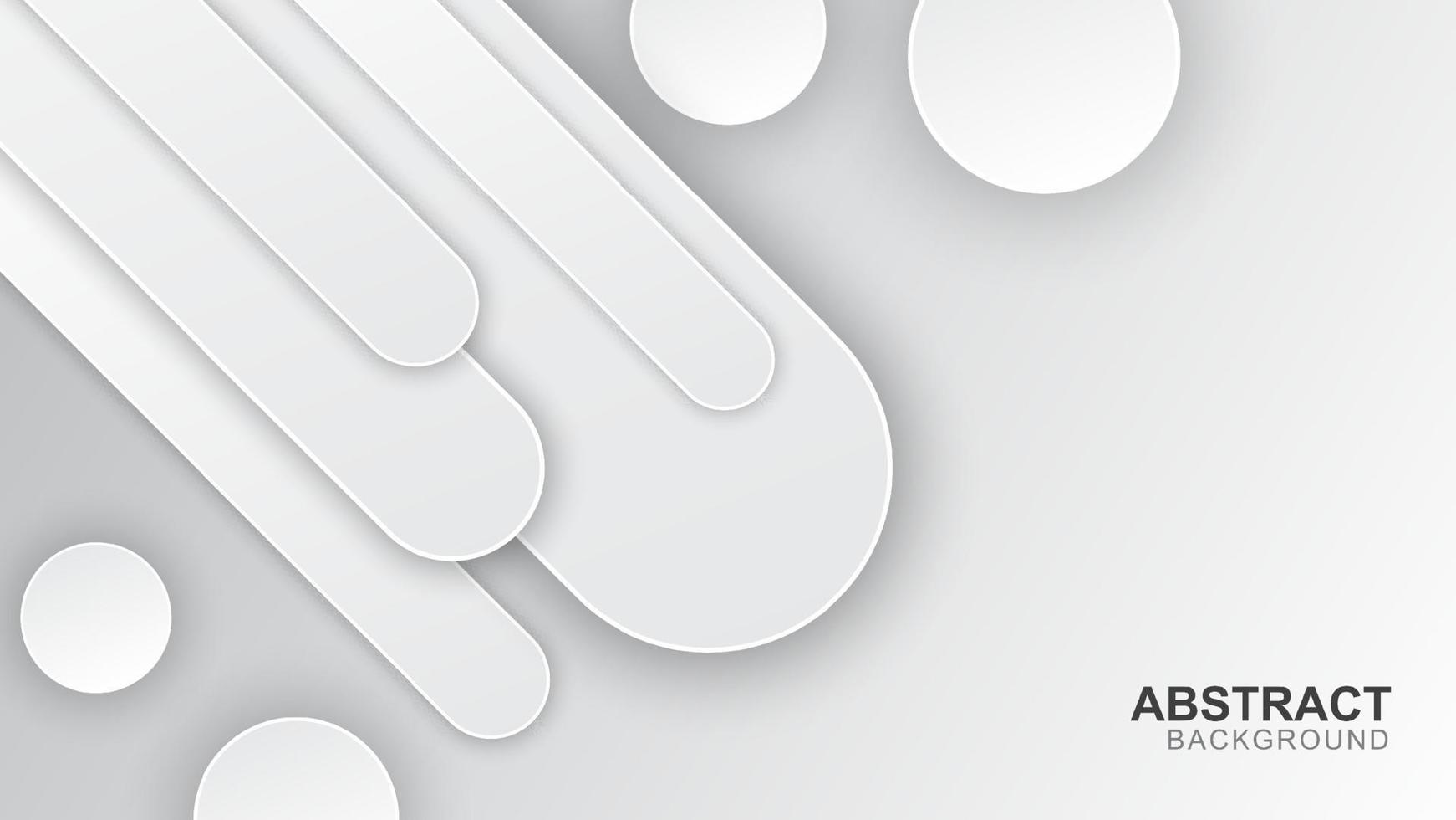 White abstract background on 3d design vector