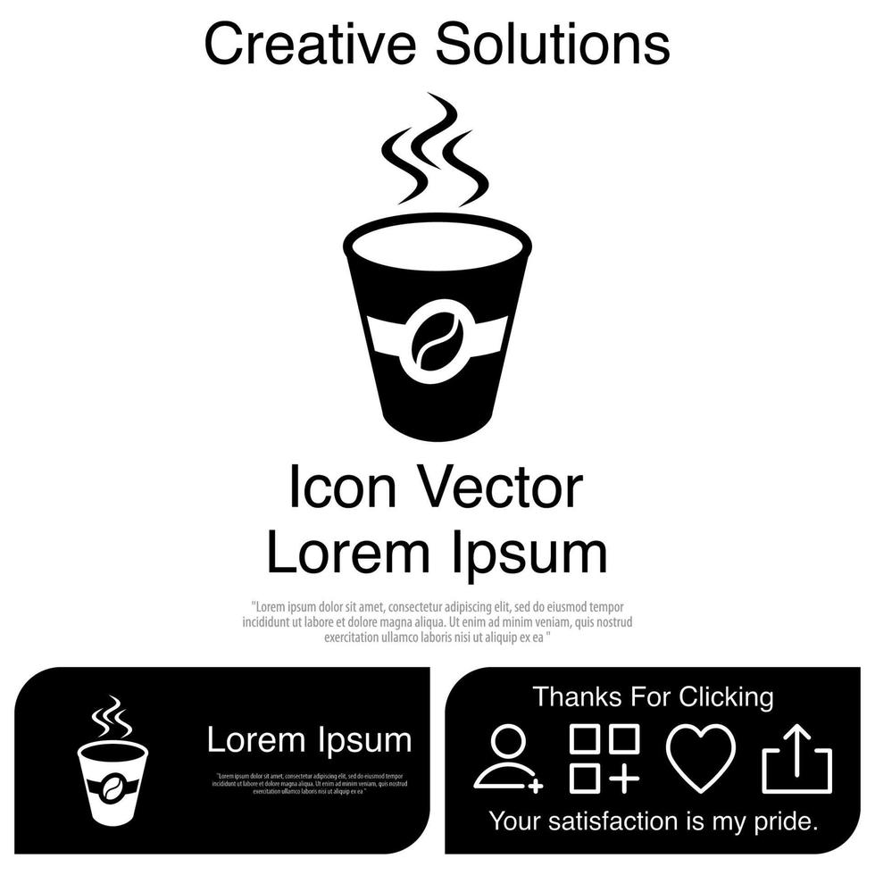 café, papel, icono, eps, 10 vector