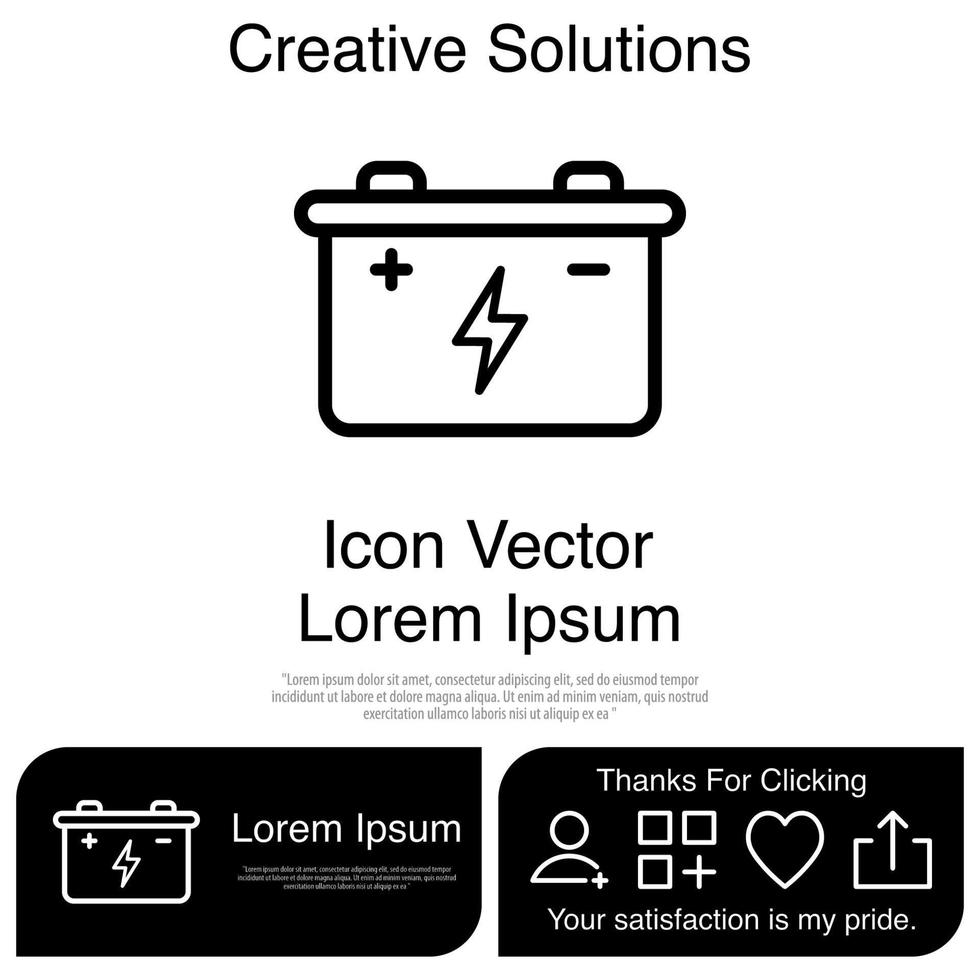 Car Battery Icon EPS 10 vector