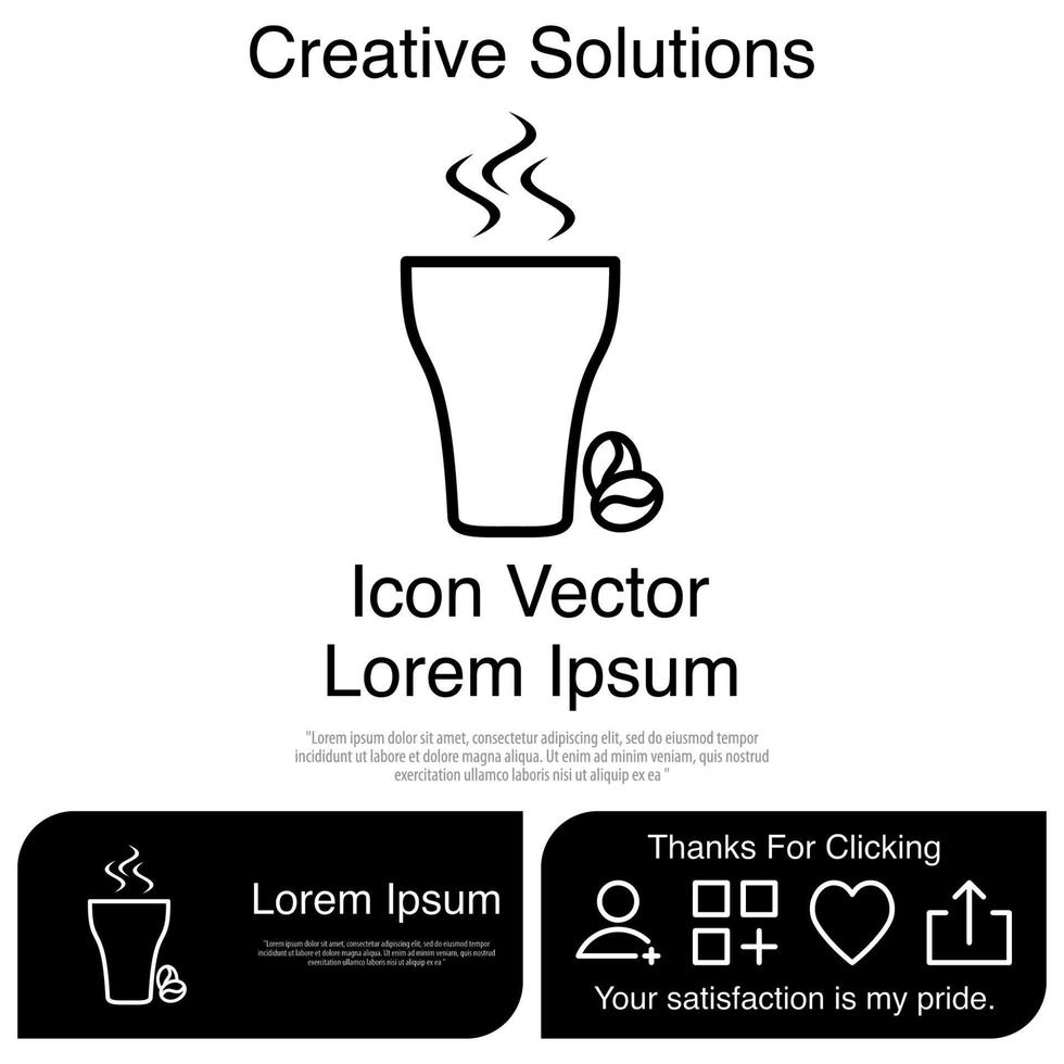 Coffee Glass Icon EPS 10 vector