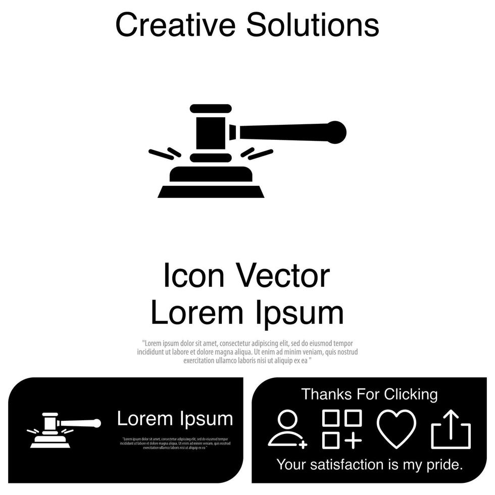 Gavel Icon EPS 10 vector