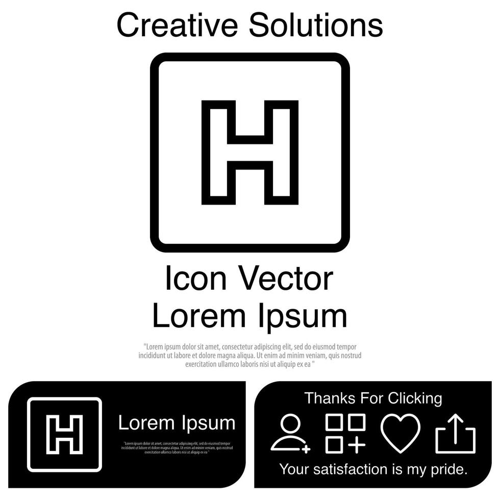 Helipad Icon EPS 10 vector