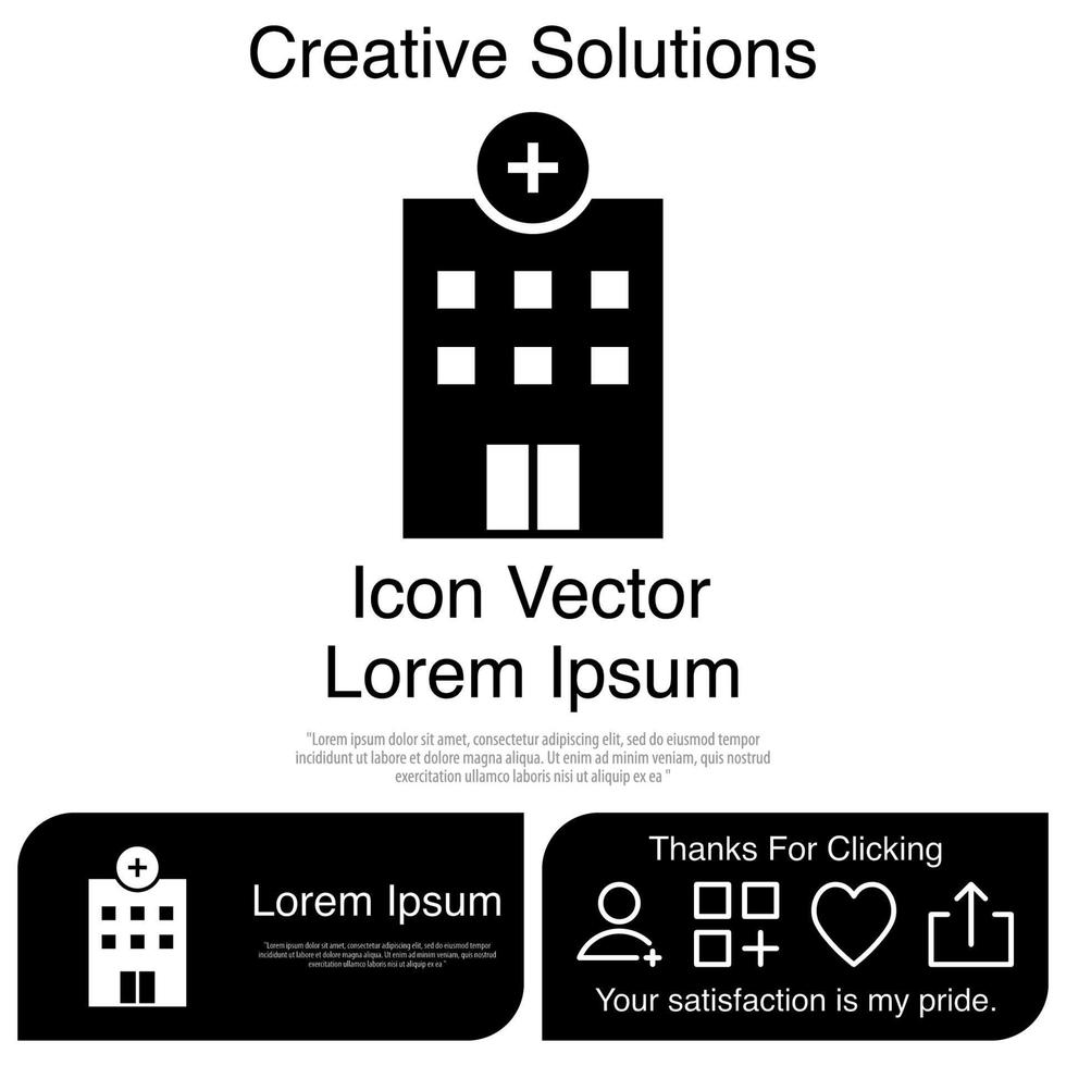 Hospital Building Icon EPS 10 vector