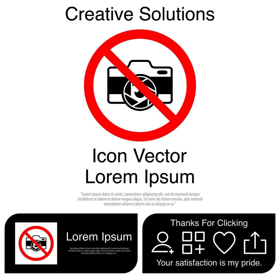 No Camera Icon EPS 10 vector