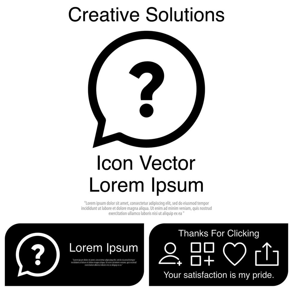 Question Mark In Bubble Icon EPS 10 vector