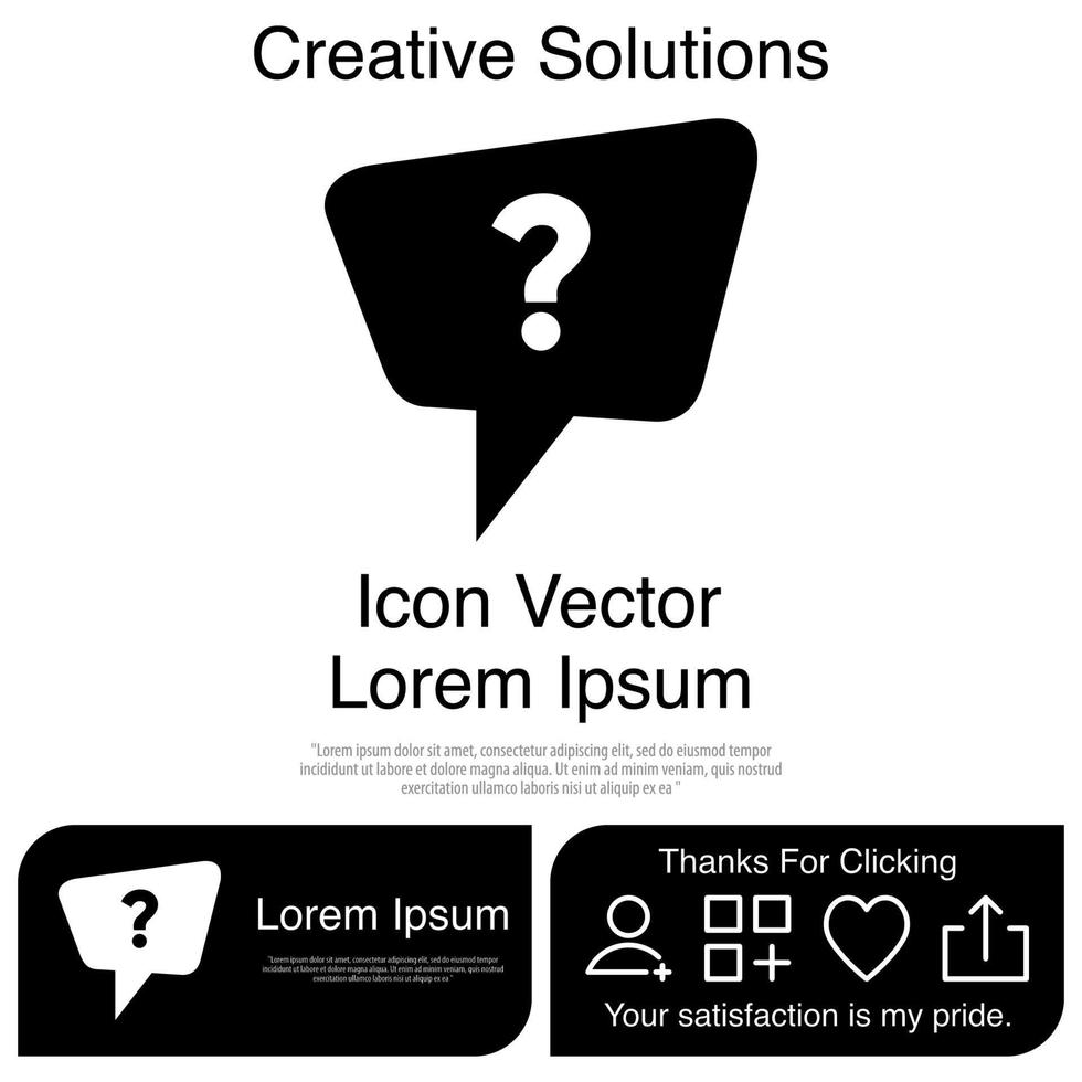 Question Mark In Bubble Icon EPS 10 vector