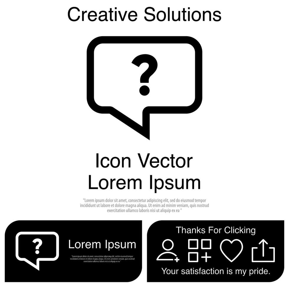 Question Mark In Bubble Icon EPS 10 vector