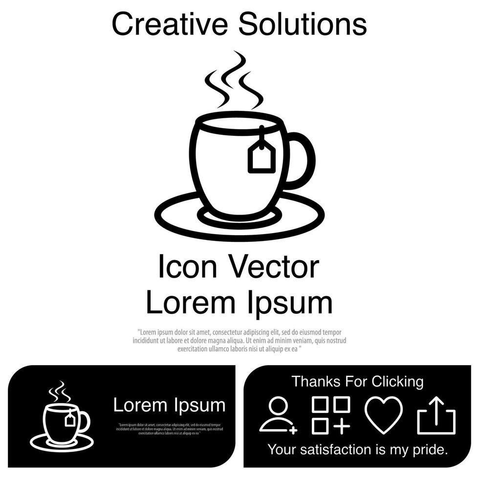 Tea Mug Icon EPS 10 vector