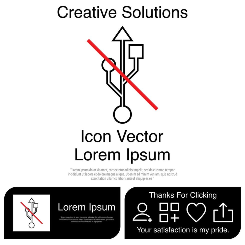 USB Icon EPS 10 vector