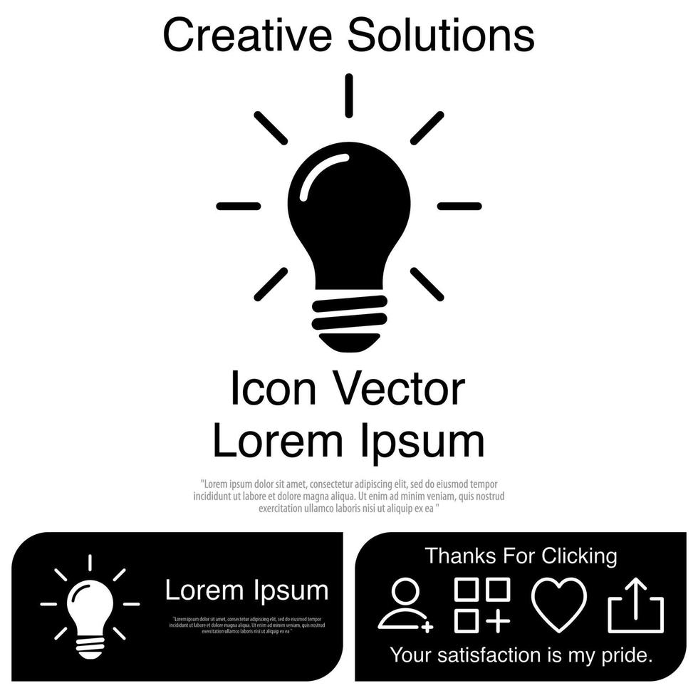 Bulb Icon Vector EPS 10