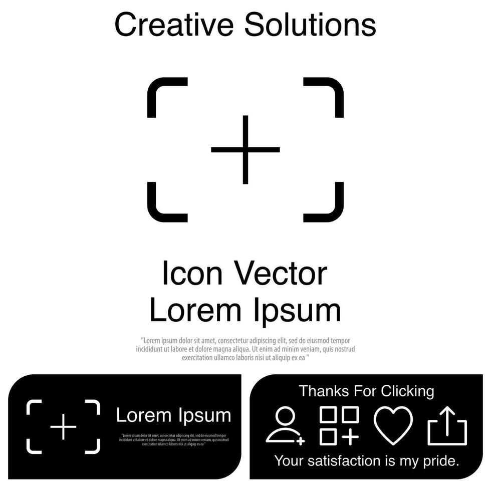 Auto Focus Camera Icon EPS 10 vector