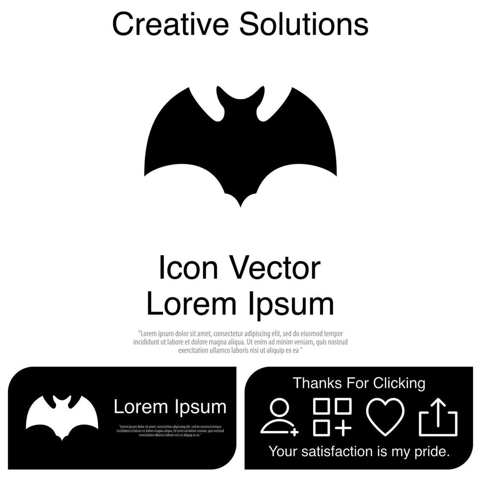 Bat Icon EPS 10 vector