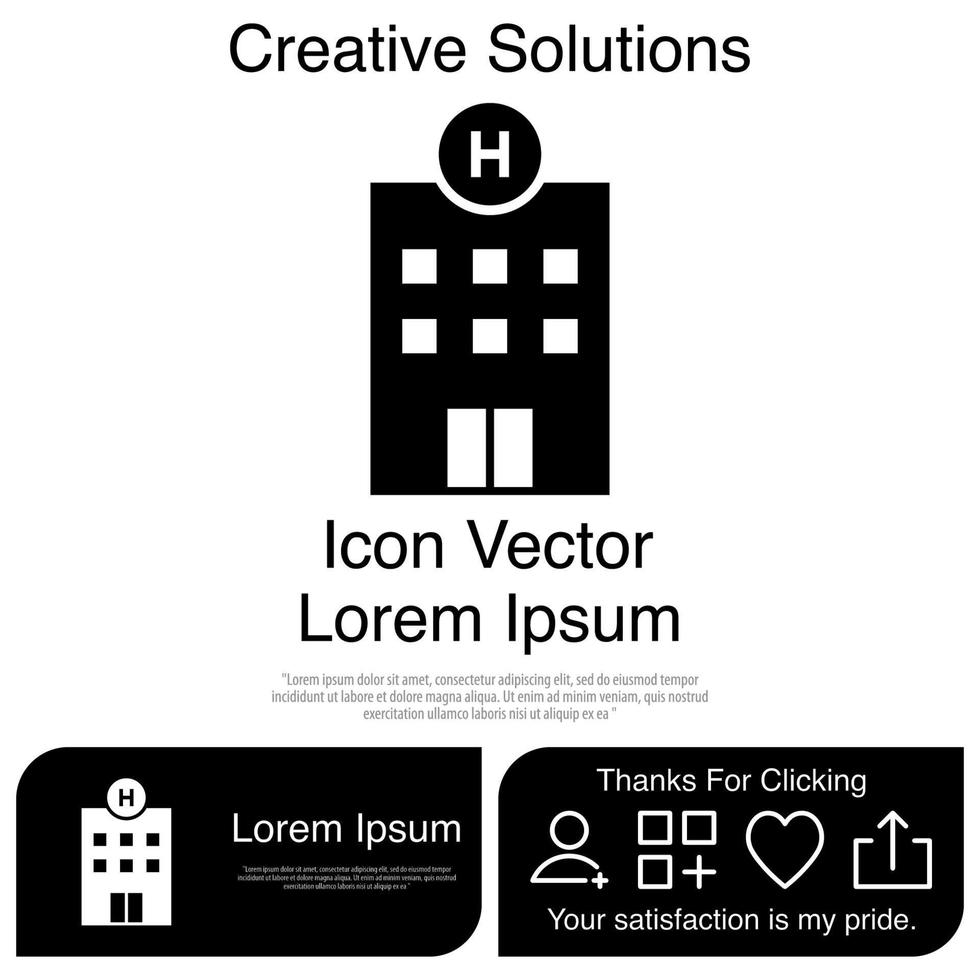 Hospital Building Icon EPS 10 vector