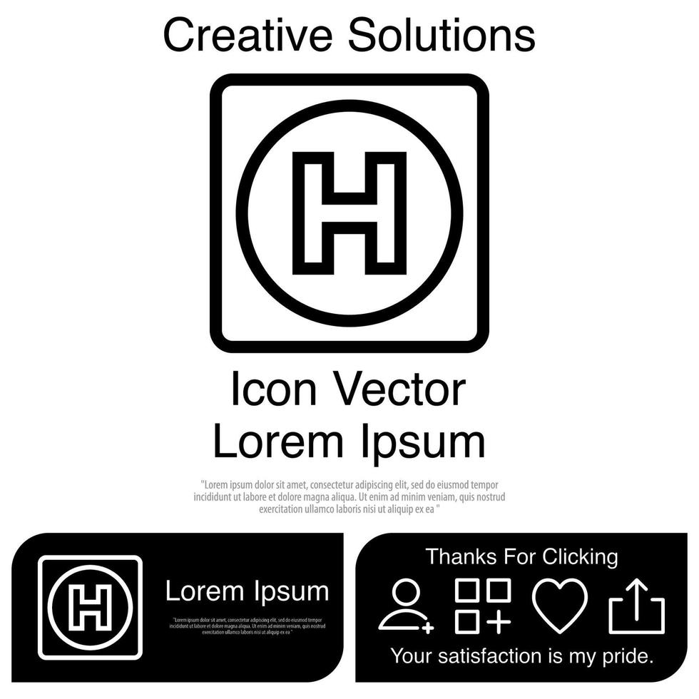 Helipad Icon EPS 10 vector