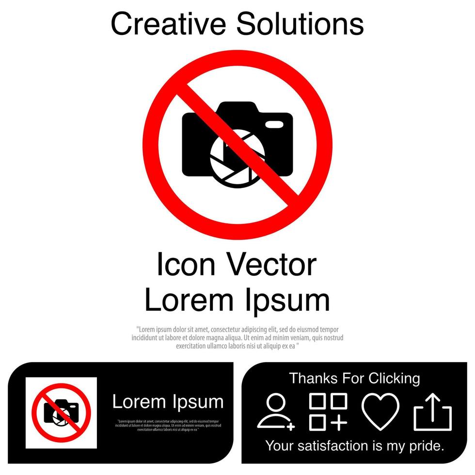 No Camera Icon EPS 10 vector