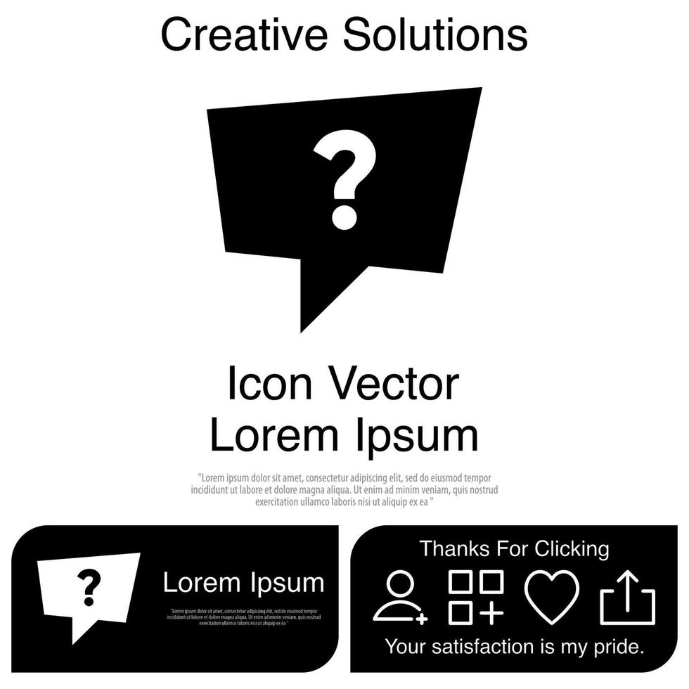 Question Mark In Bubble Icon EPS 10 vector