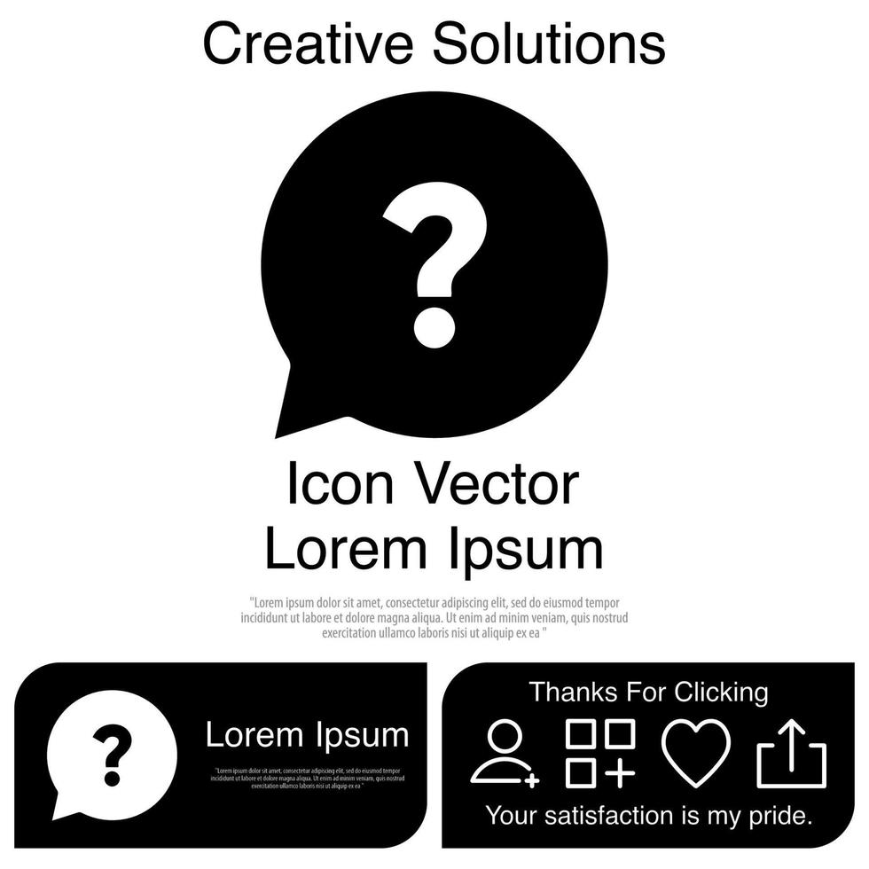 Question Mark In Bubble Icon EPS 10 vector