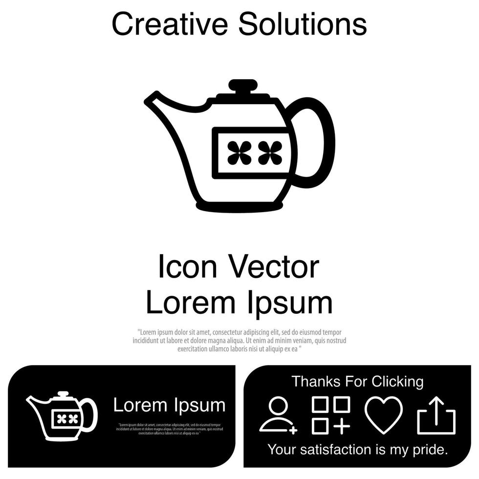 Teapot Icon EPS 10 vector