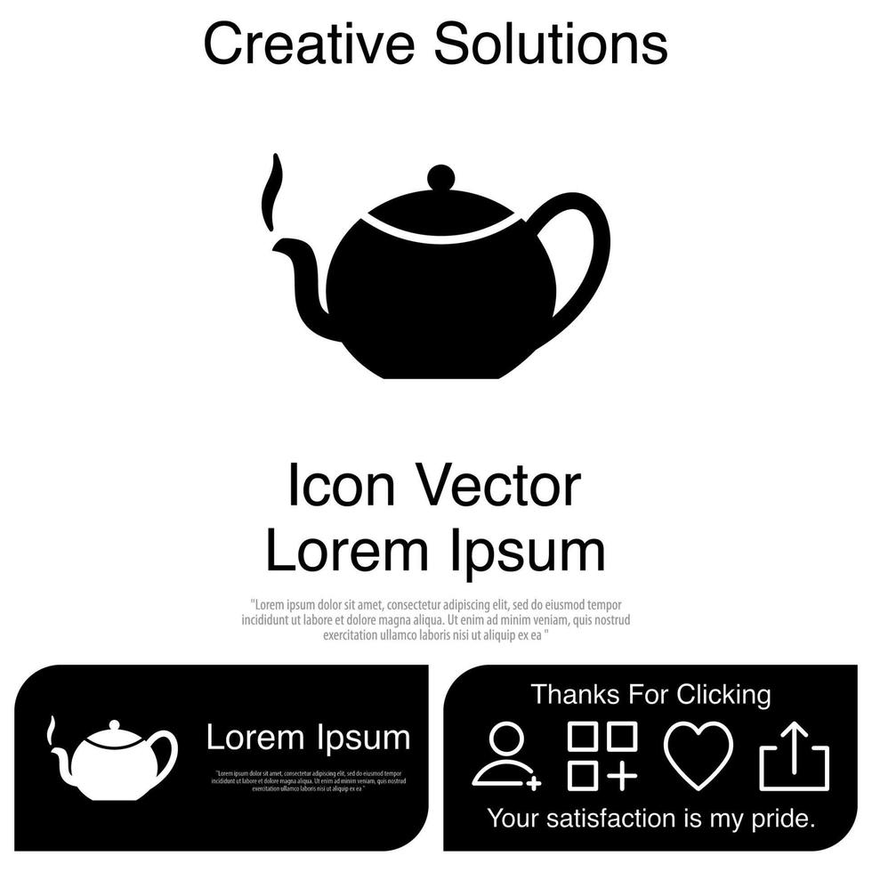 Teapot Icon EPS 10 vector
