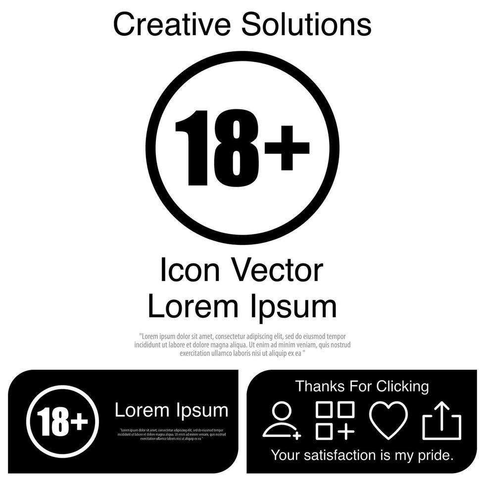 Under 18 Years Icon EPS 10 vector