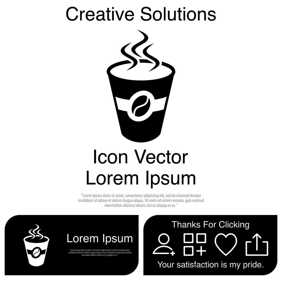 café, papel, icono, eps, 10 vector