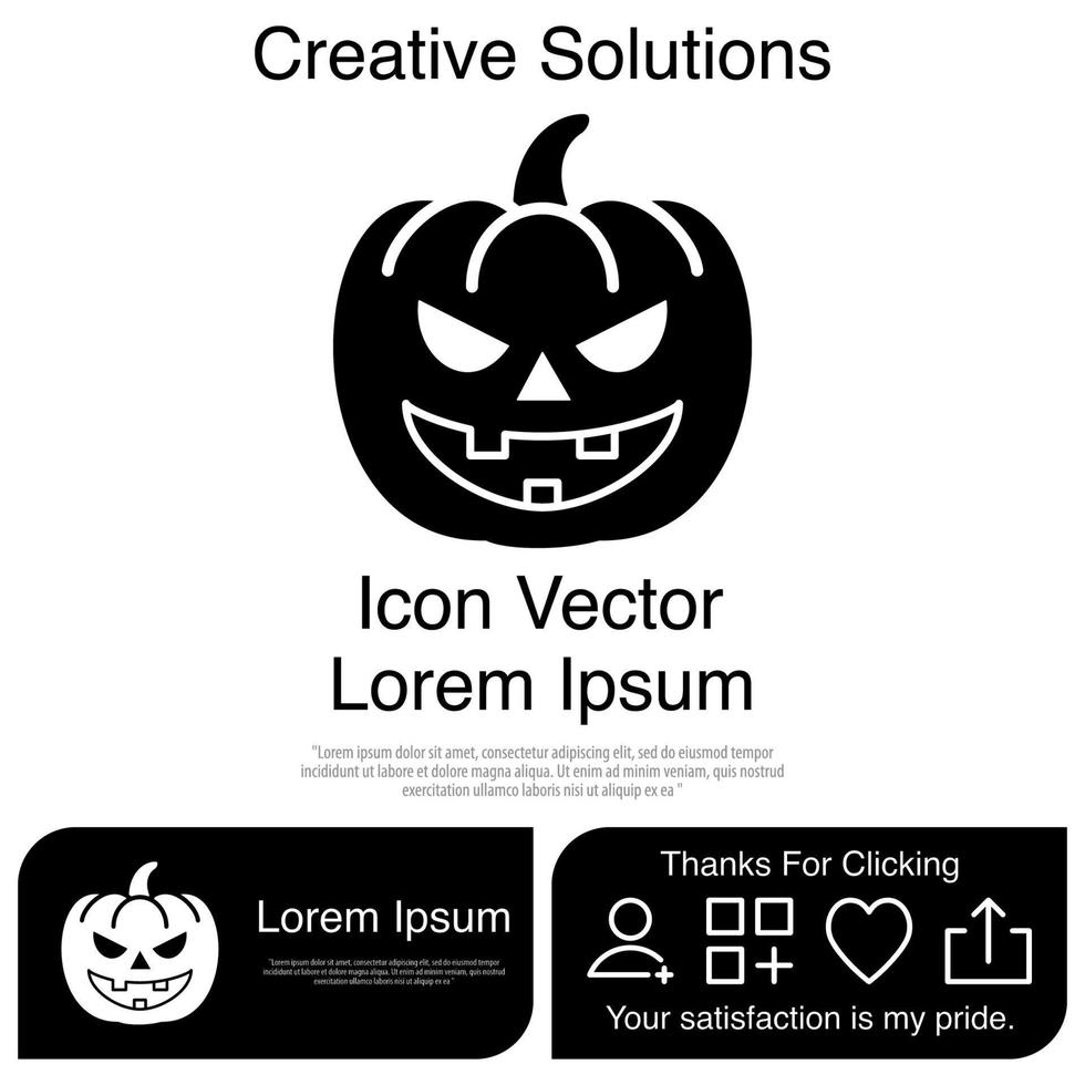 Halloween Pumpkin Icon EPS 10 vector