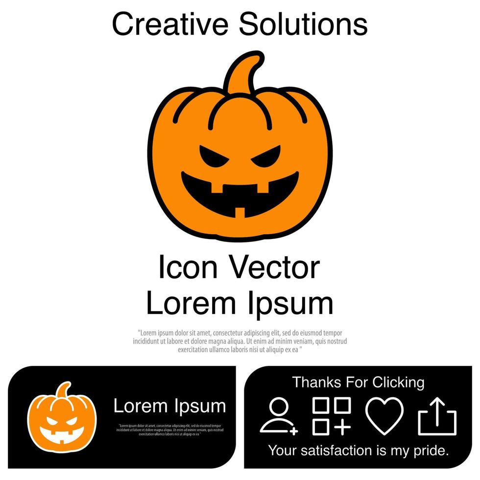 icono de calabaza de halloween eps 10 vector